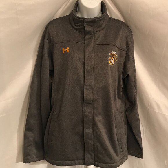 Under Armour U.S.M.C. Marines Loose Fit Jogging Warm Up Zipper Jacket - Picture 1 of 6